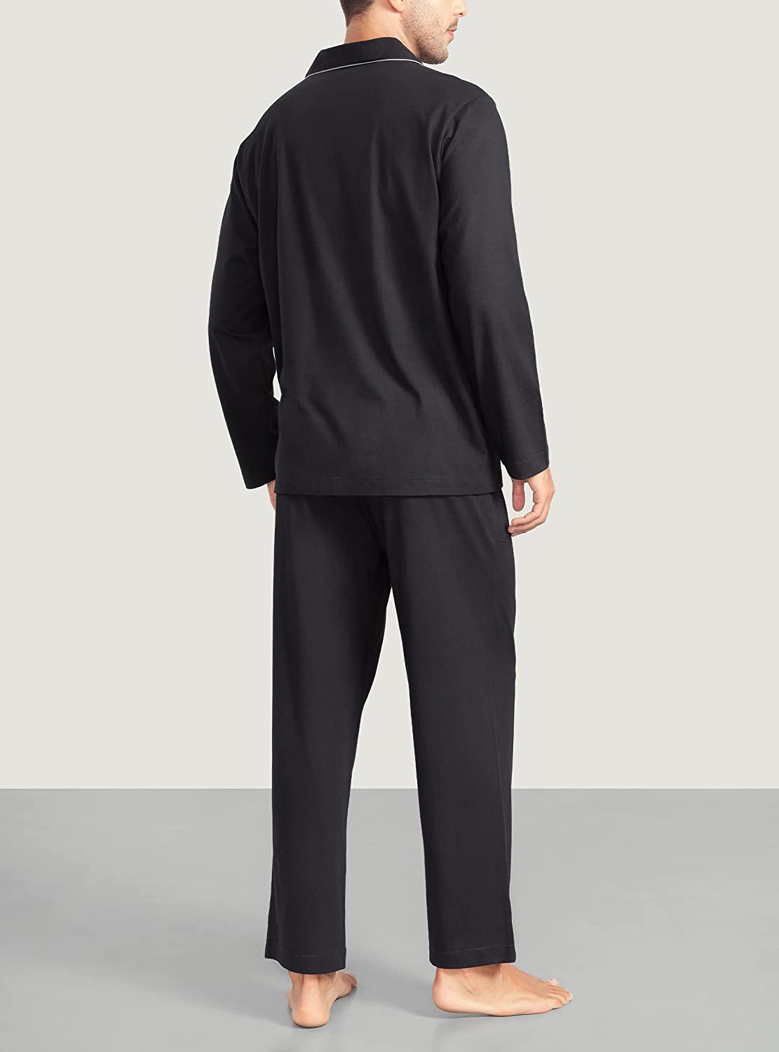 DAVID ARCHY Men&#39;s Cotton Sleepwear Button-Down Pajamas Set