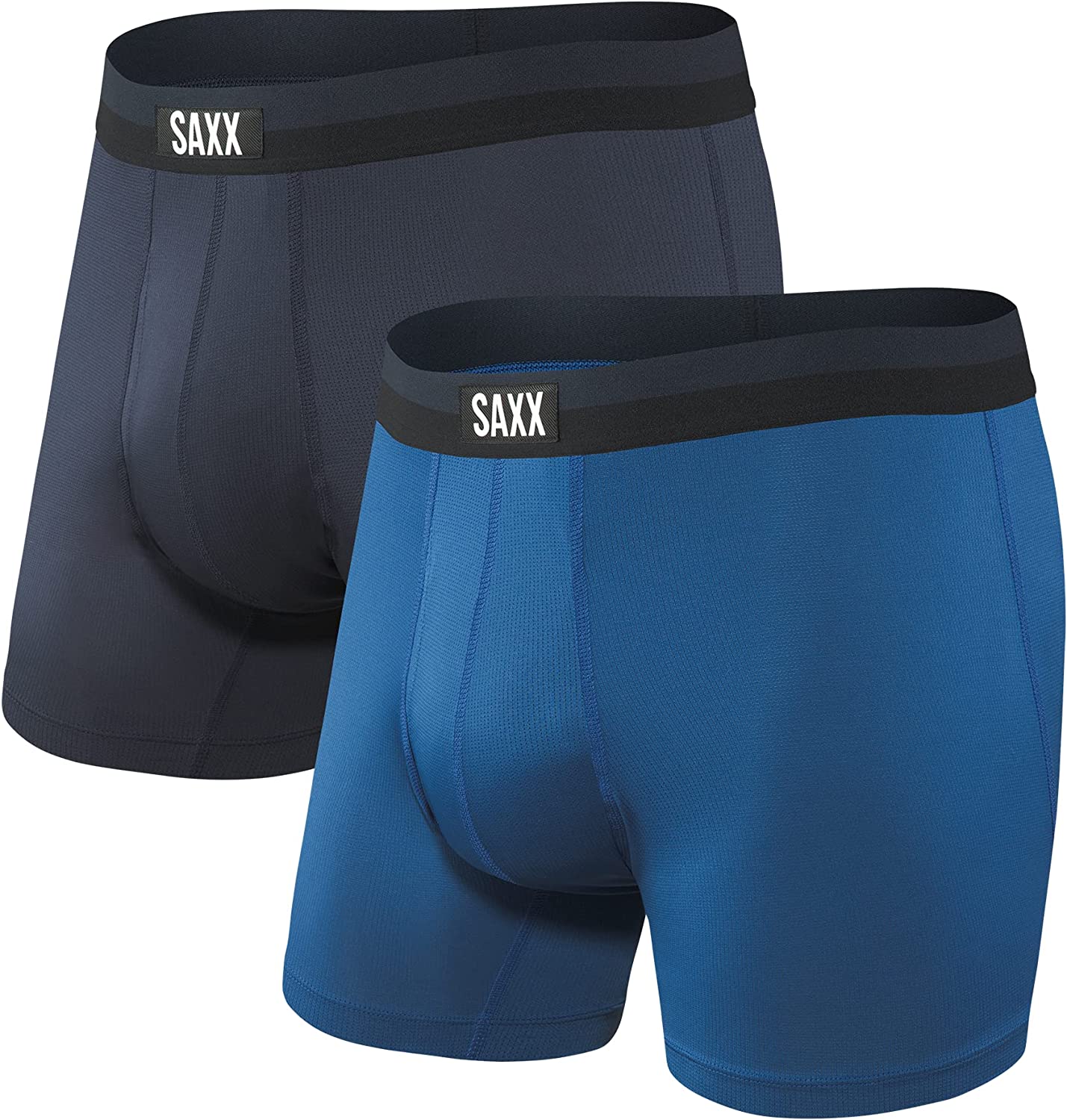 SAXX Men's Underwear - Sport Mesh Boxer Brief Fly 2Pk with Built-in Pouch Support - Underwear for Men