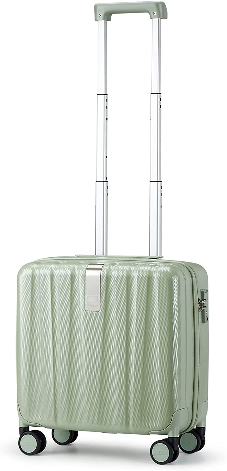 Hanke Upgrade Carry On Luggage Airline Approved, 20'' Lightweight Hardside Suitcase PC Hardshell Luggage with Spinner Wheels & TSA Lock,Carry-On 20-Inch(Bamboo Green)