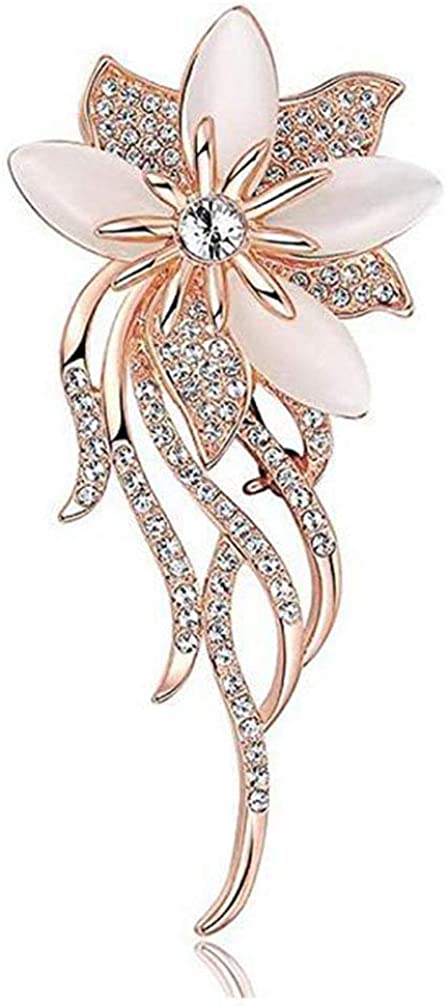 Daisy Jewelry Womens Elegant Flower Floral Bridal Wedding Bouquet Brooches Imitation Cats Eye Brooch Pins