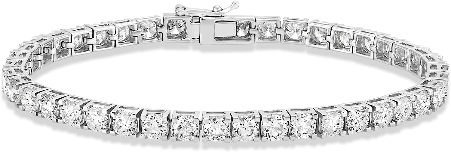 14K White Gold Diamond Tennis Bracelet (2 cttw, H-I Color, I1-I2 Clarity), 7"