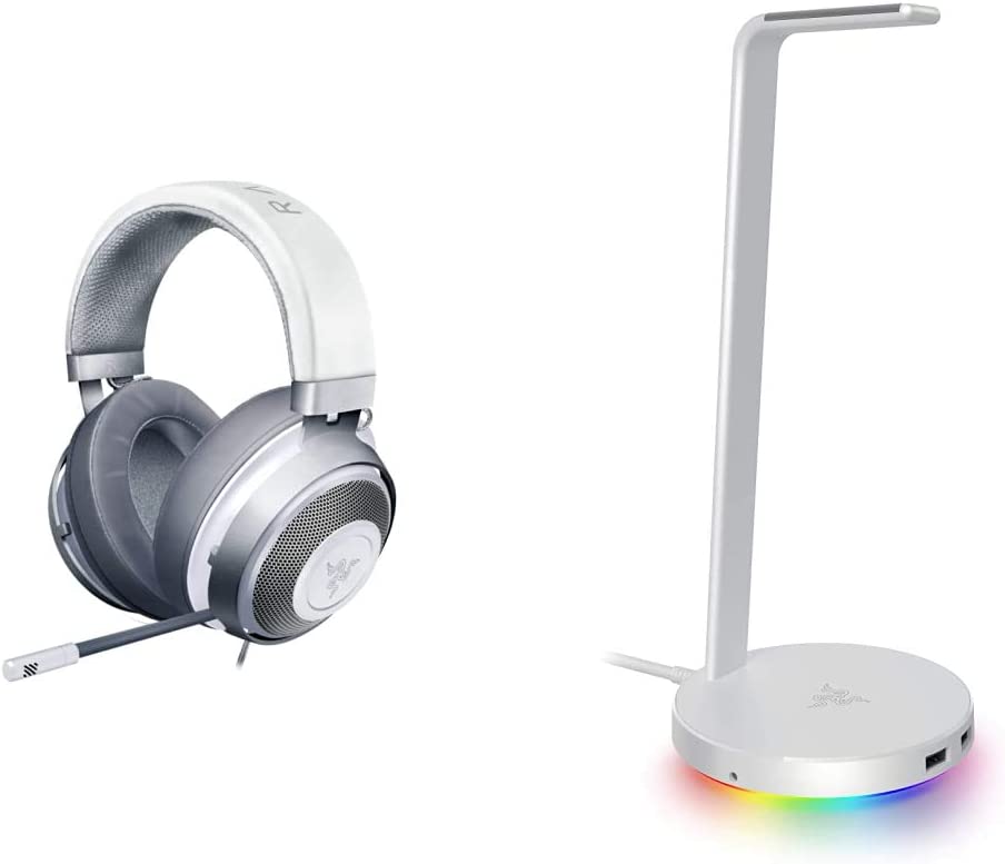 Razer Kraken Gaming Headset: Lightweight Aluminum Frame - Retractable Noise Isolating Microphone - For PC， PS4， PS5， Switch， Xbox One， Xbox Series X &amp; S， Mobile - 3.5 mm Headphone Jack - Classic B