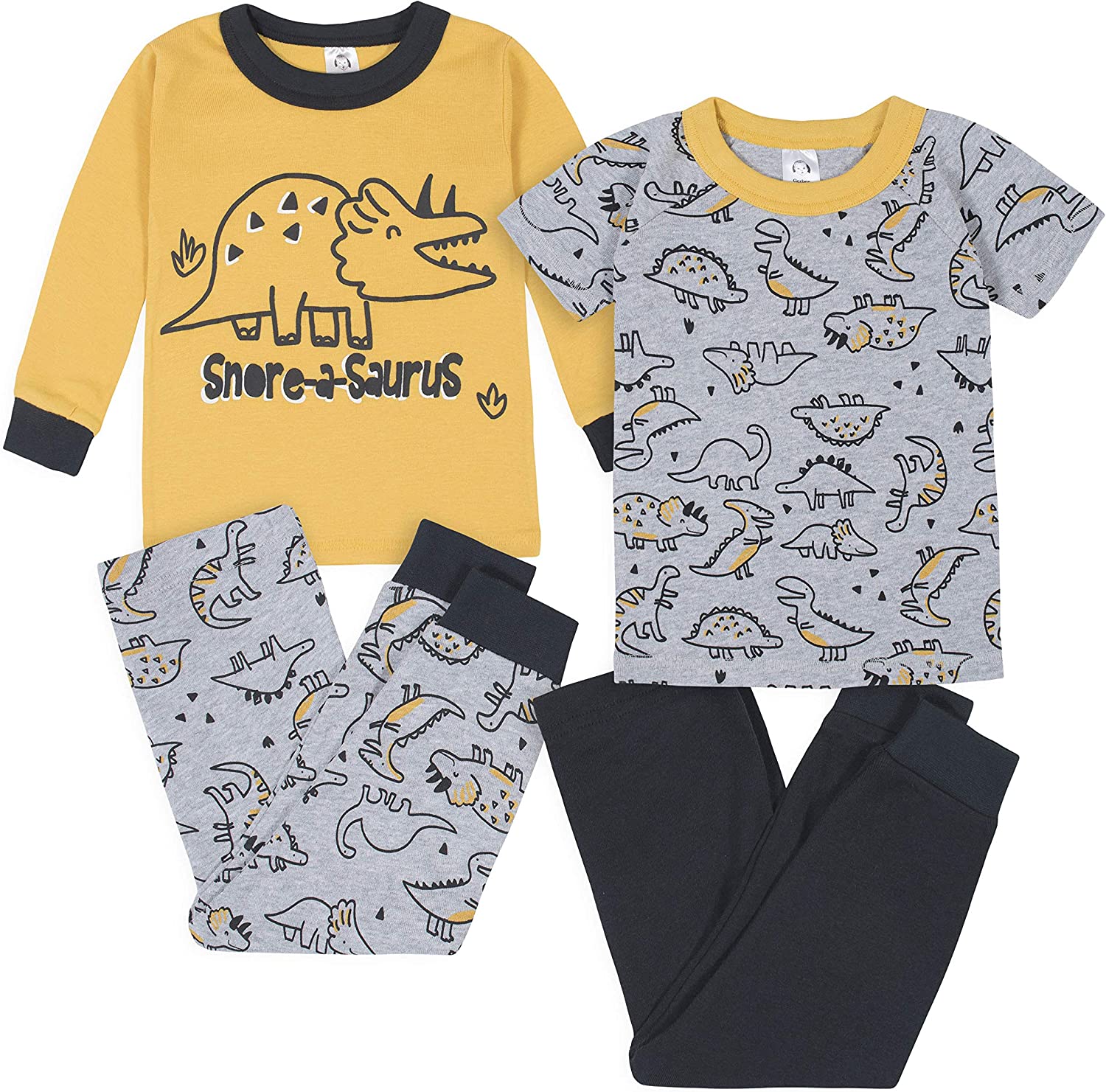 Gerber Baby Boys Toddler Snug Fit 4-Piece Pajama Set