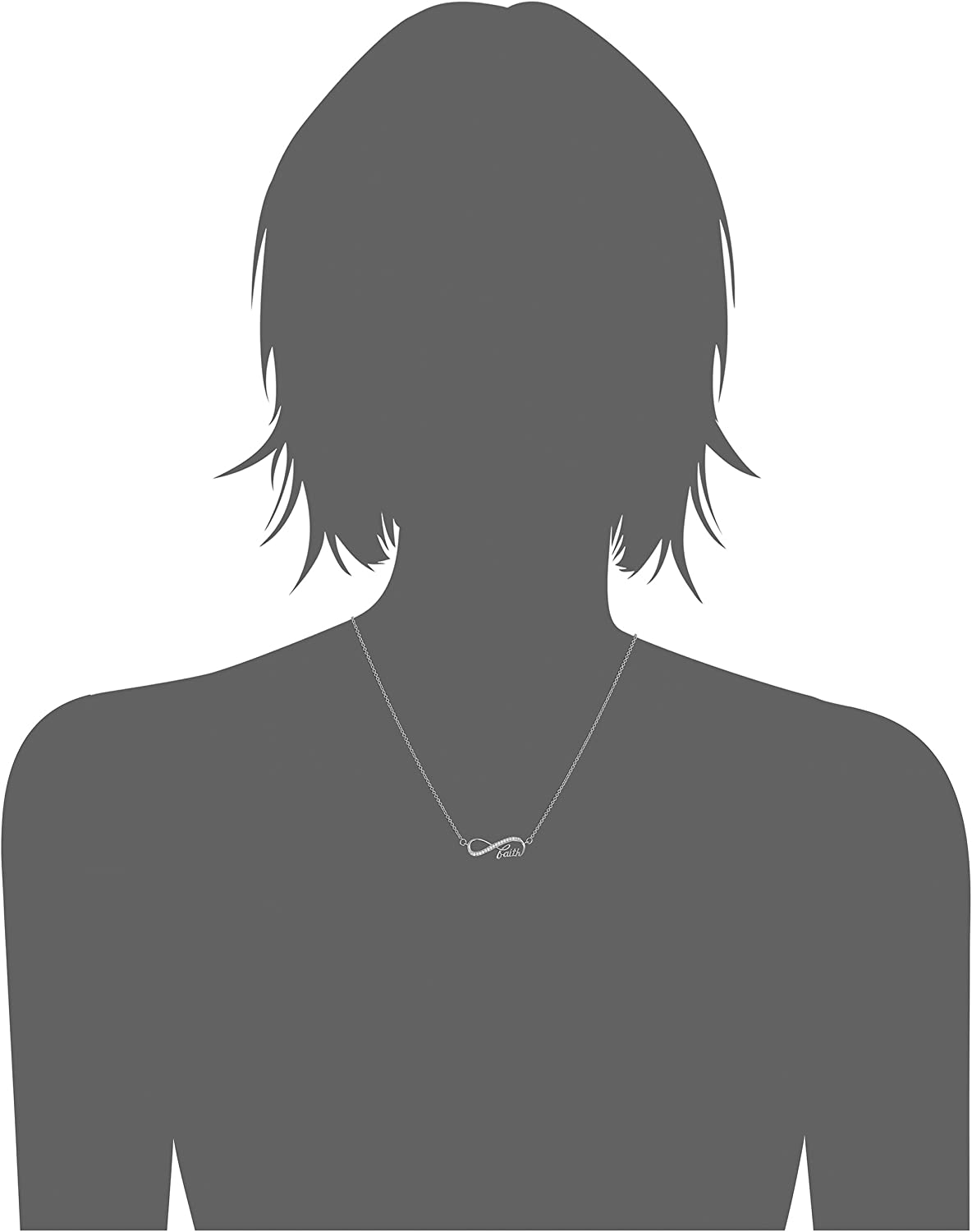 Argos Collection 925 Sterling Silver AAA Cubic Zirconia Pendant Necklace, 18"