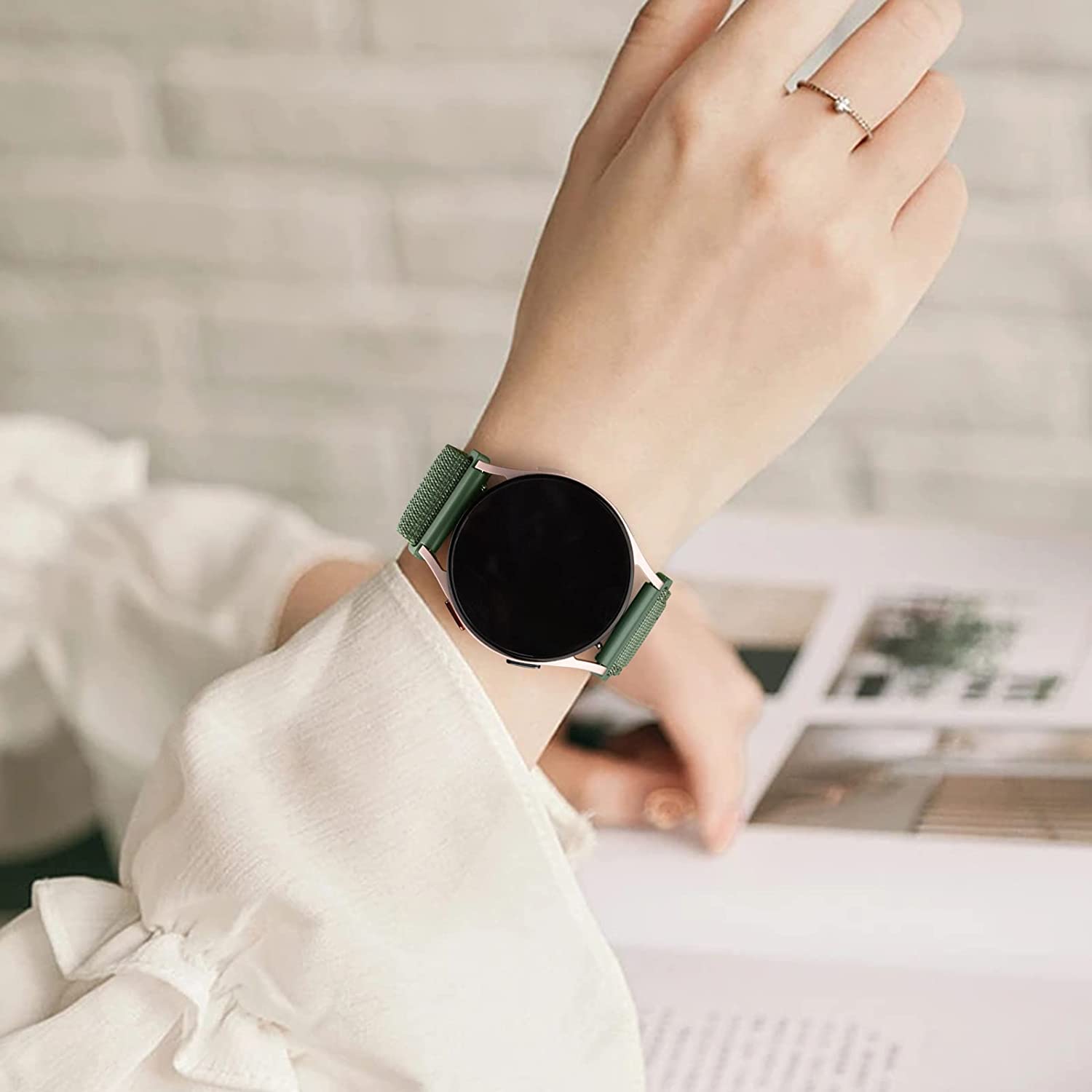 AK Nylon Bands for Amazfit GTR 4/ GTR 3 Pro/ GTR 3/ GTR 2e/ GTR 2/ Amazfit GTR 47mm, 22mm Quick-Release Adjustable Soft Smartwatch Strap with Hook Buckle for Women Men