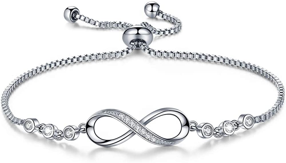 Infinity Love Bracelets for Women Girls, Birthday Mothers Day Jewelry Gifts for Her Girlfriend Wife Mom from Daughter Son
