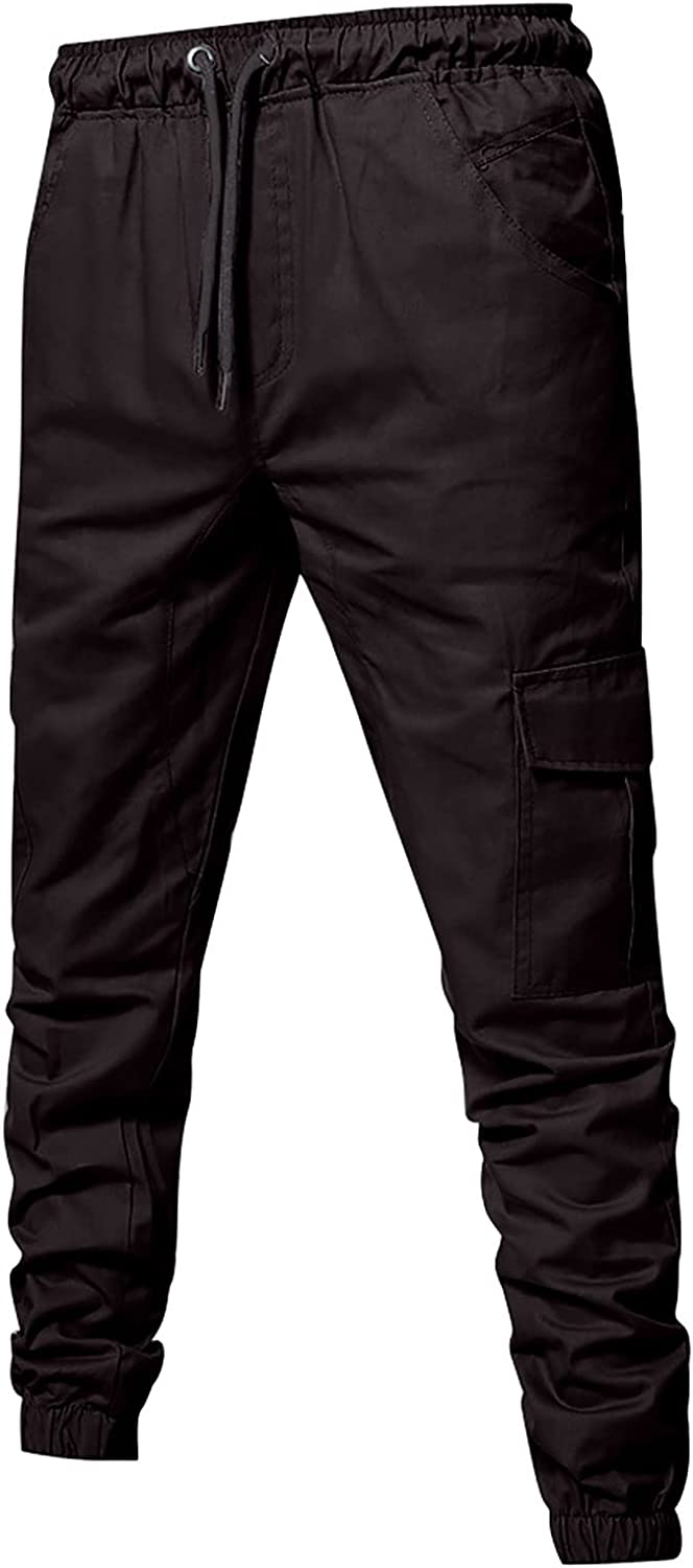 Mens Joggers Cargo Pants Athletic Workout Track Pants Tactical Fashion Track Pants Plaid Tapered Sweatpants