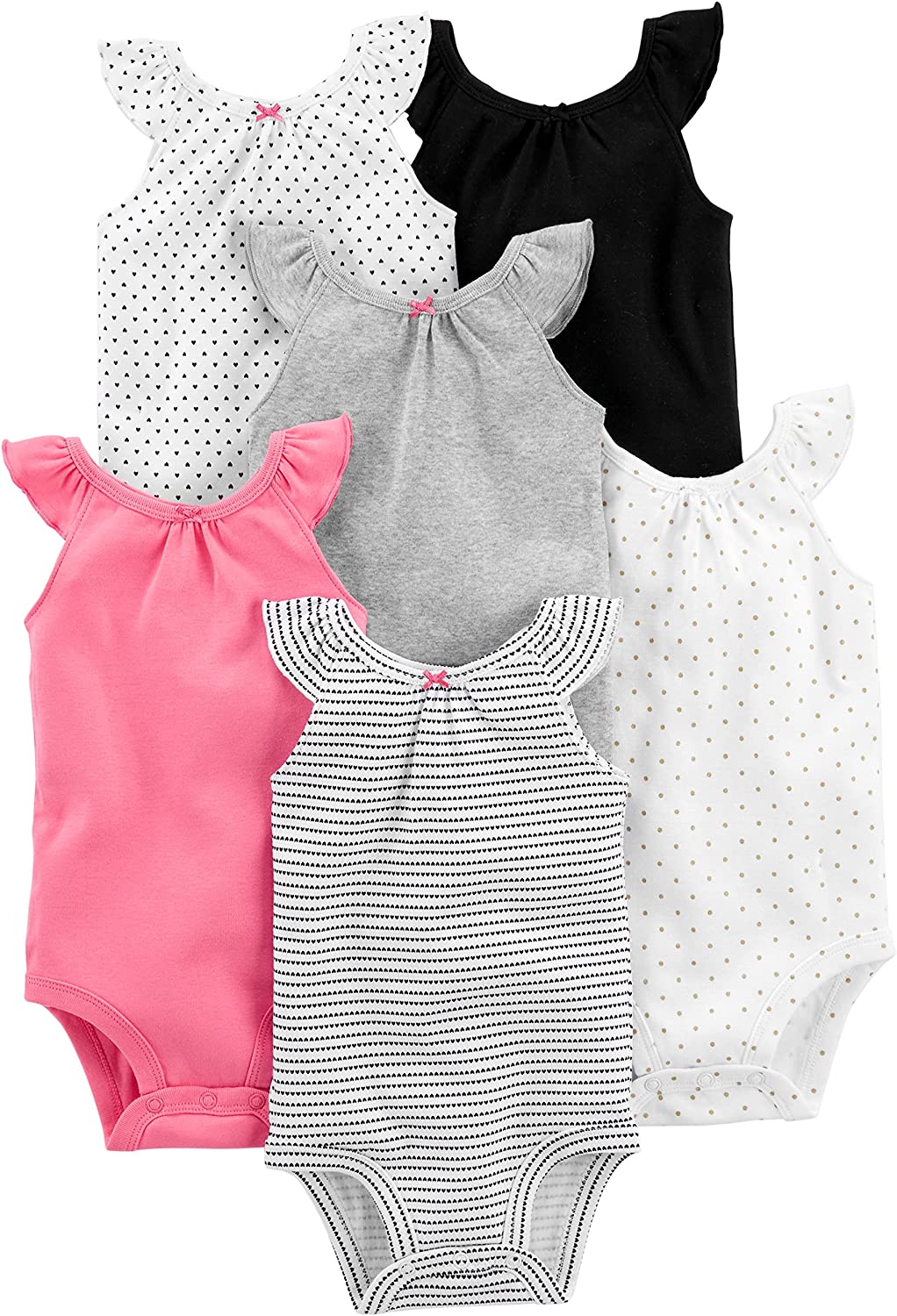 Simple Joys by Carter's Baby Girls' Sleeveless Bodysuit, Pack of 6