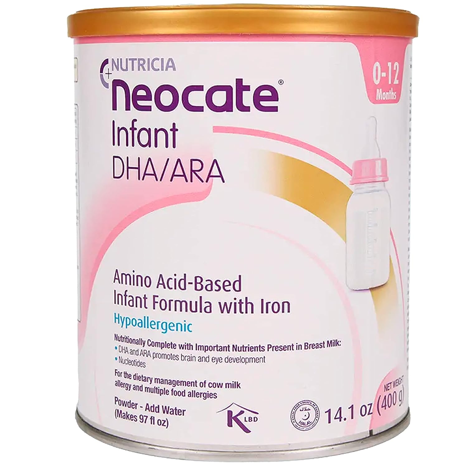 Neocate Infant Amino Acid-Based Baby Formula With DHA and ARA - 14.1 Oz Can