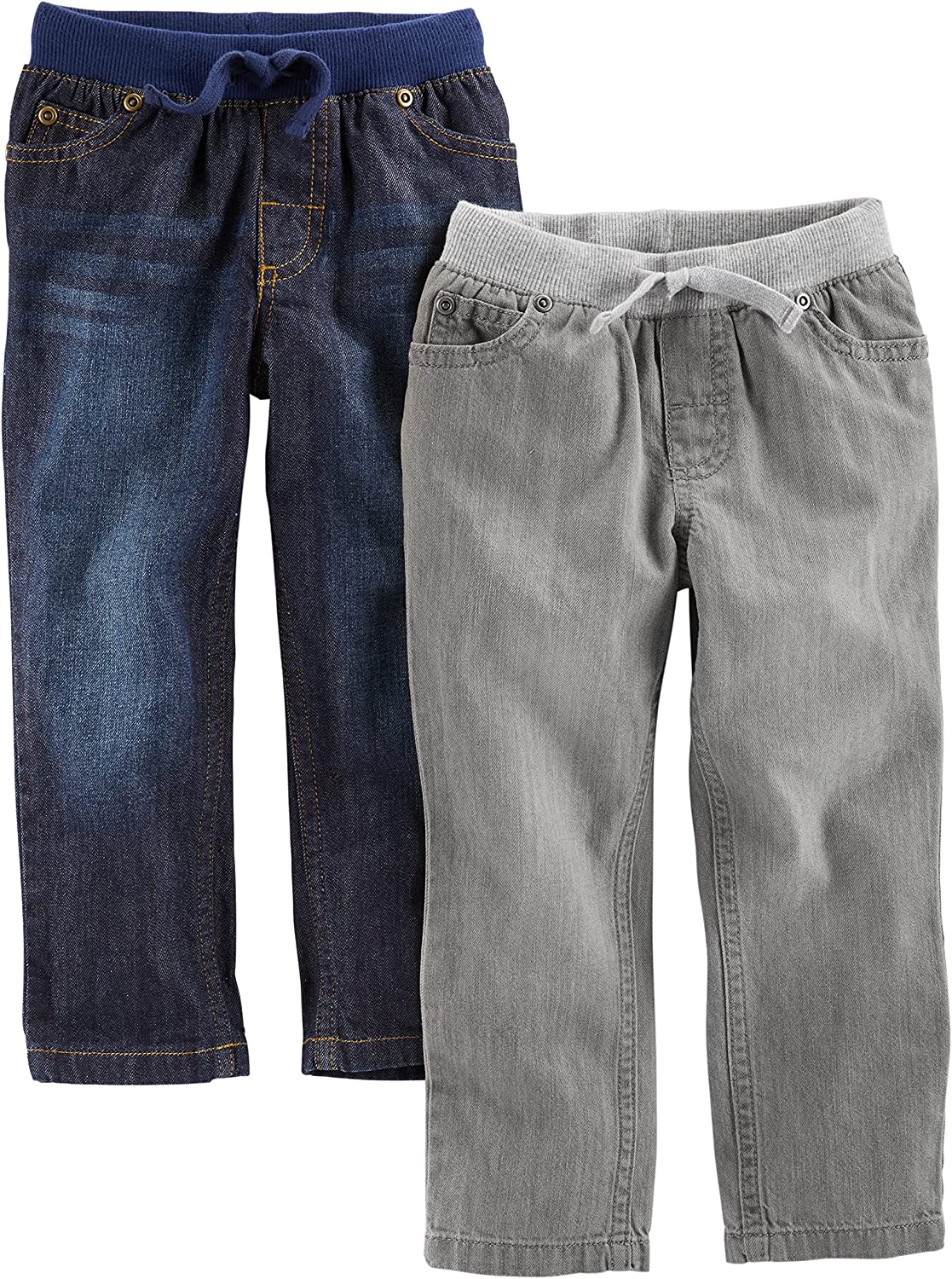 Simple Joys by Carter's Toddler Boys' Pull-On Denim Pant, Pack of 2
