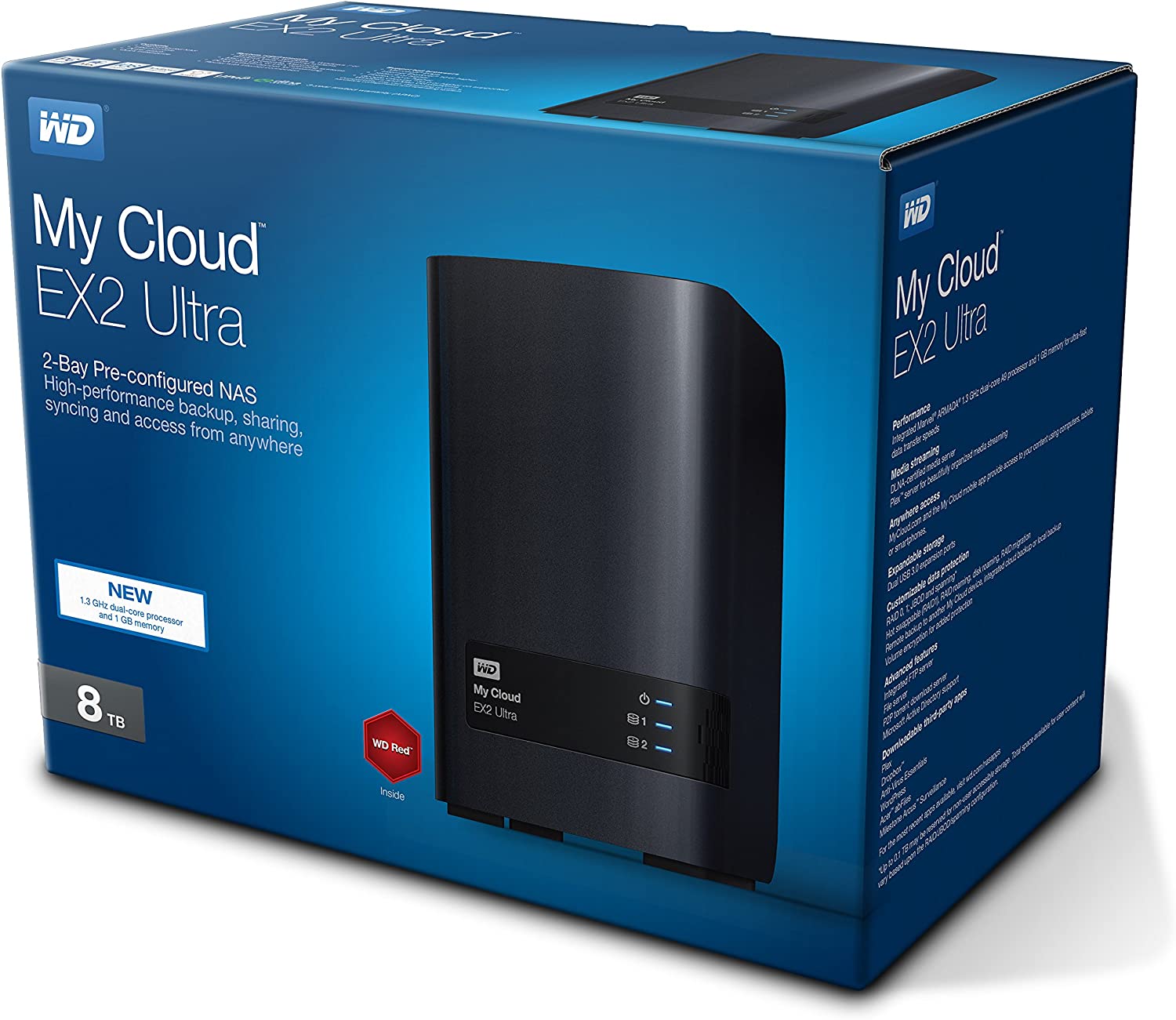 WD 8TB My Cloud EX2 Ultra Network Attached Storage - NAS - WDBVBZ0080JCH-NESN