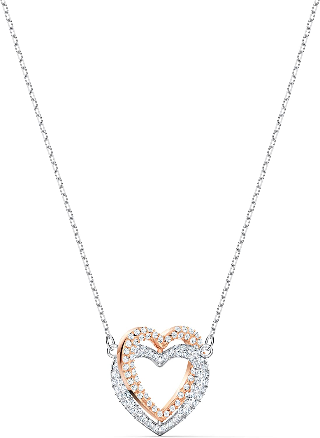 SWAROVSKI Infinity Heart Jewelry Collection, Rose Gold & Rhodium Tone Finish, Clear Crystals