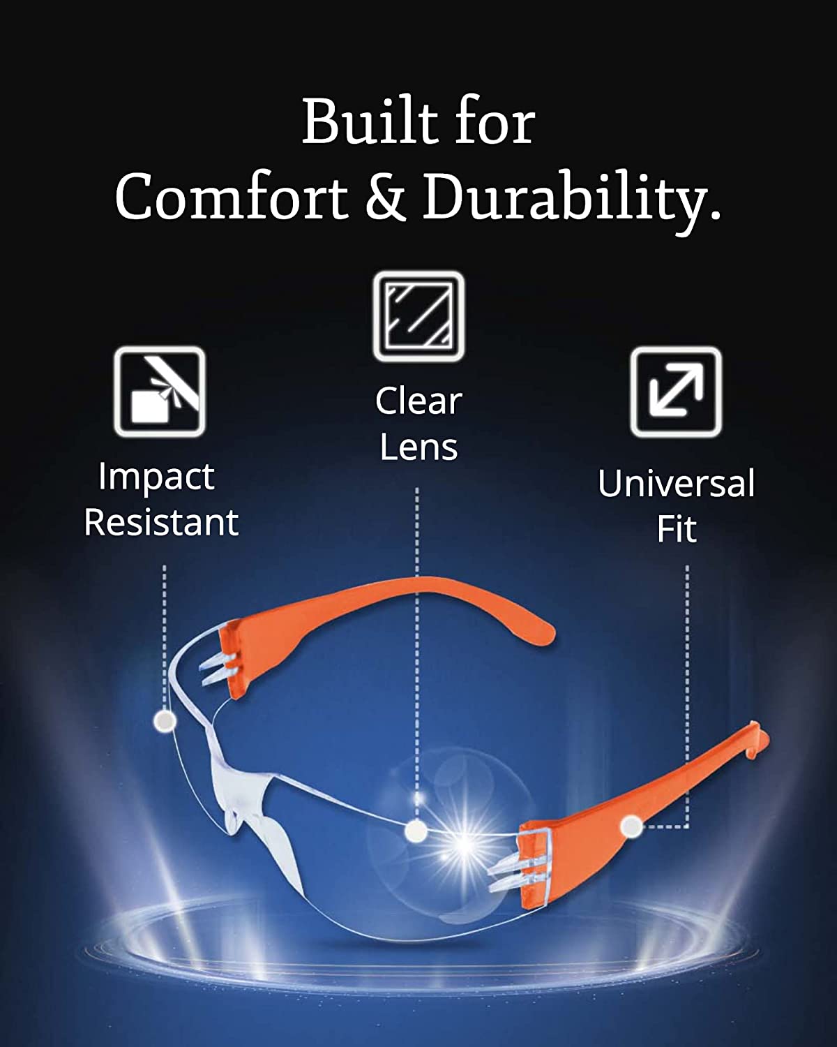 Safety Glasses BULK PACK (Protective Goggles) Anti Fog Clear Glasses, Nurses, Construction, Labs, Shooting Glasses, Men Women