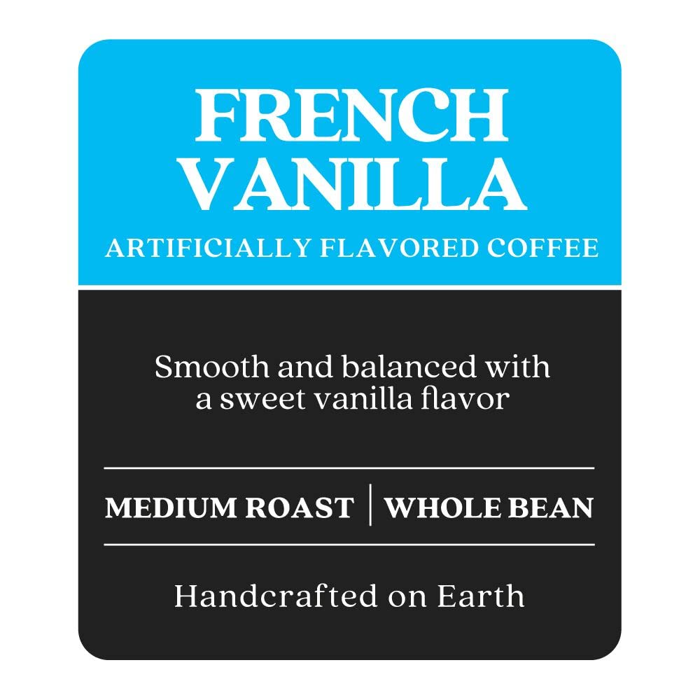 Copper Moon Whole Bean Coffee, Medium Roast, French Vanilla, 5 Lb