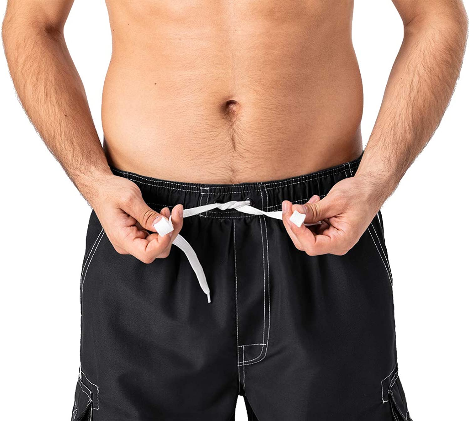 TACVASEN Men's Summer Quick Dry Swim Trunks Bathing Suit Shorts with Lining Men