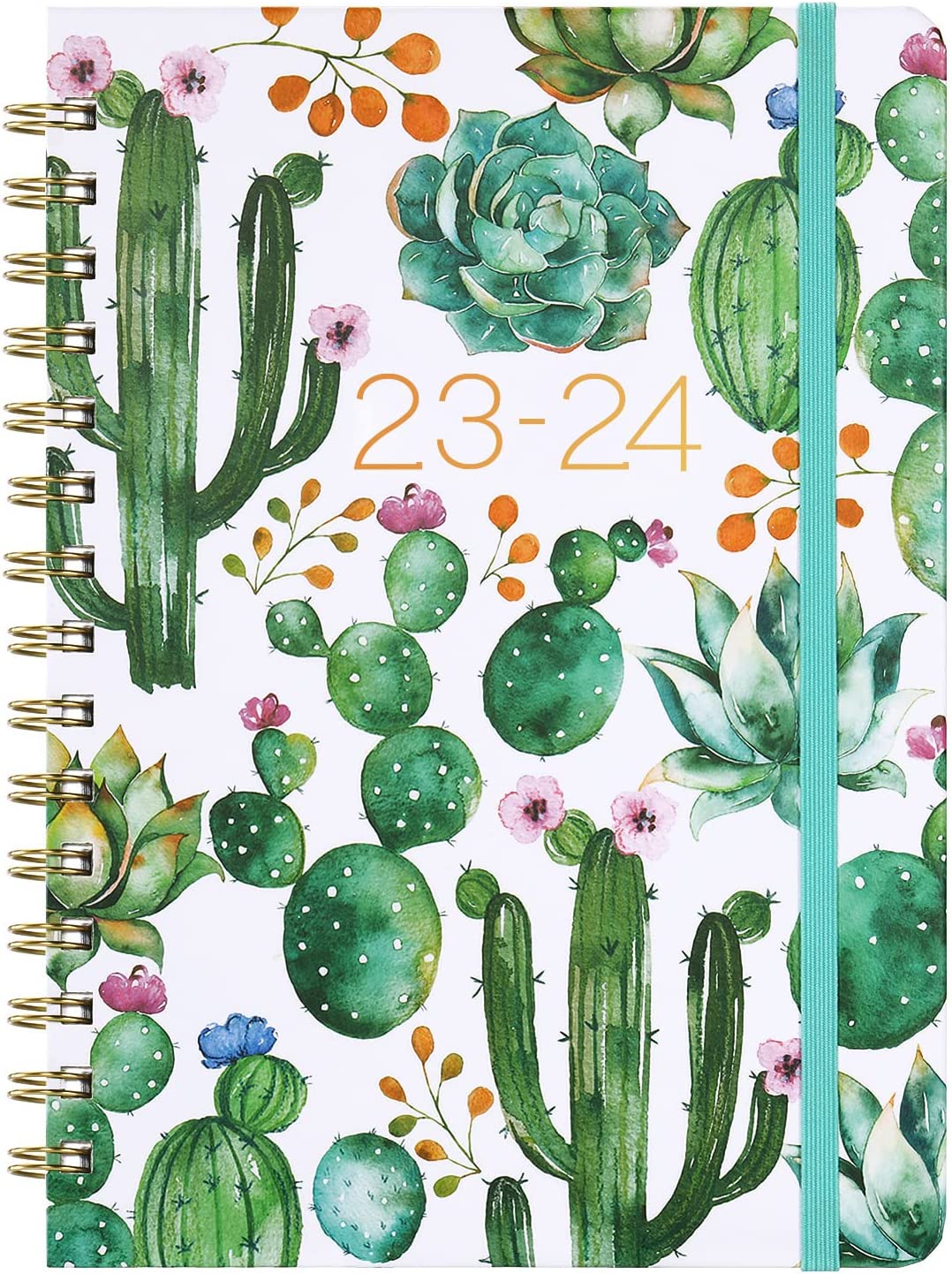 2023-2024 Planner - Planner 2023-2024, Weekly & Monthly Planner, Jul 2023 - Jun 2024, 8.5" x 6.4", Planner with Hardcover, Twin - Wire Binding, Monthly Tabs, Inner Pocket, Elastic Closure, Daily Organ