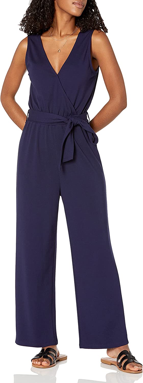 The Drop Women's @caralynmirand Sleeveless Wrap Jumpsuit