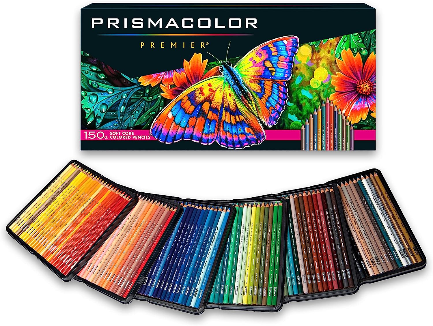 Prismacolor Premier Colored Pencils | Art Supplies for Drawing, Sketching, Adult Coloring | Soft Core Color Pencils, 150 Pack