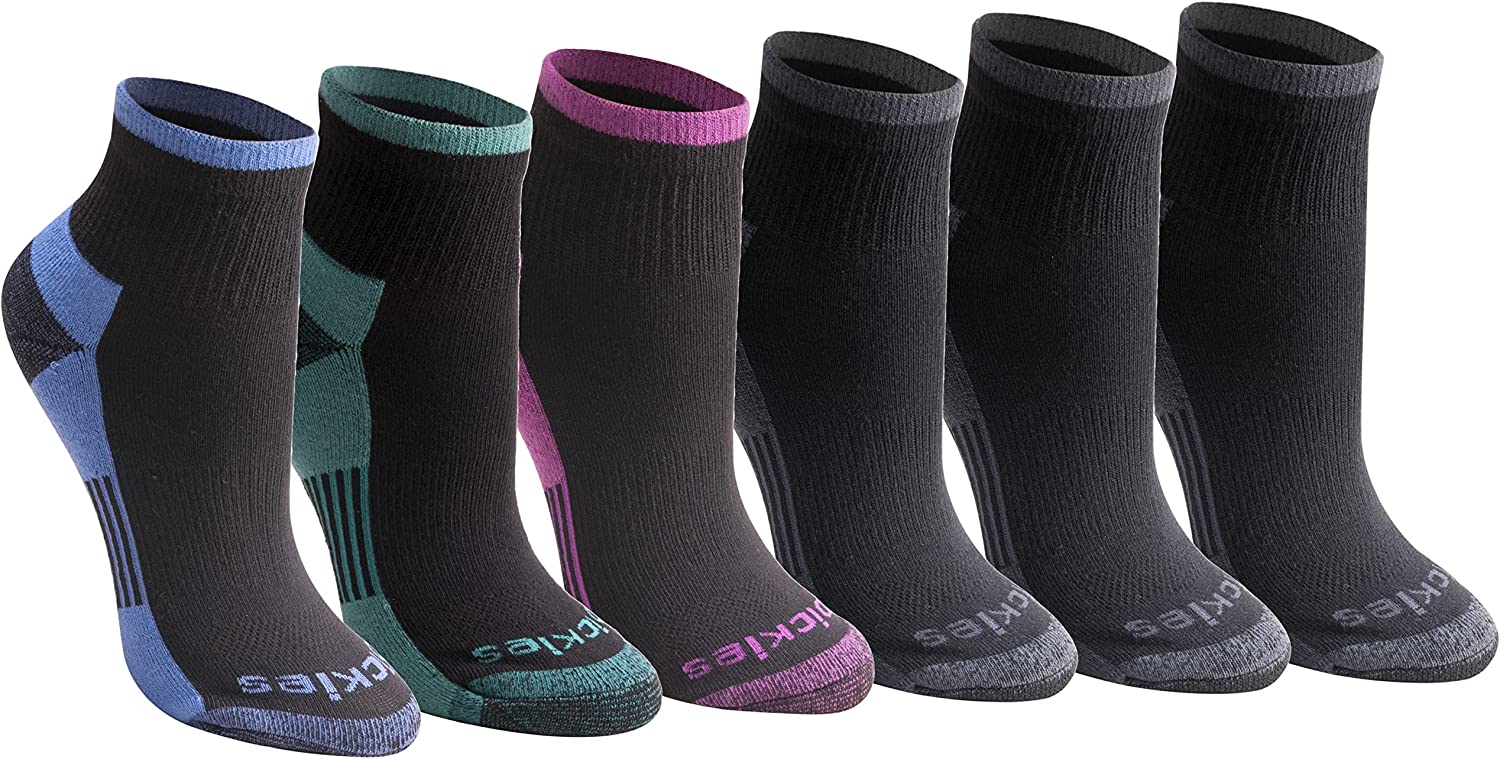 Dickies Women's 6 Pack Dritech Quarter Socks