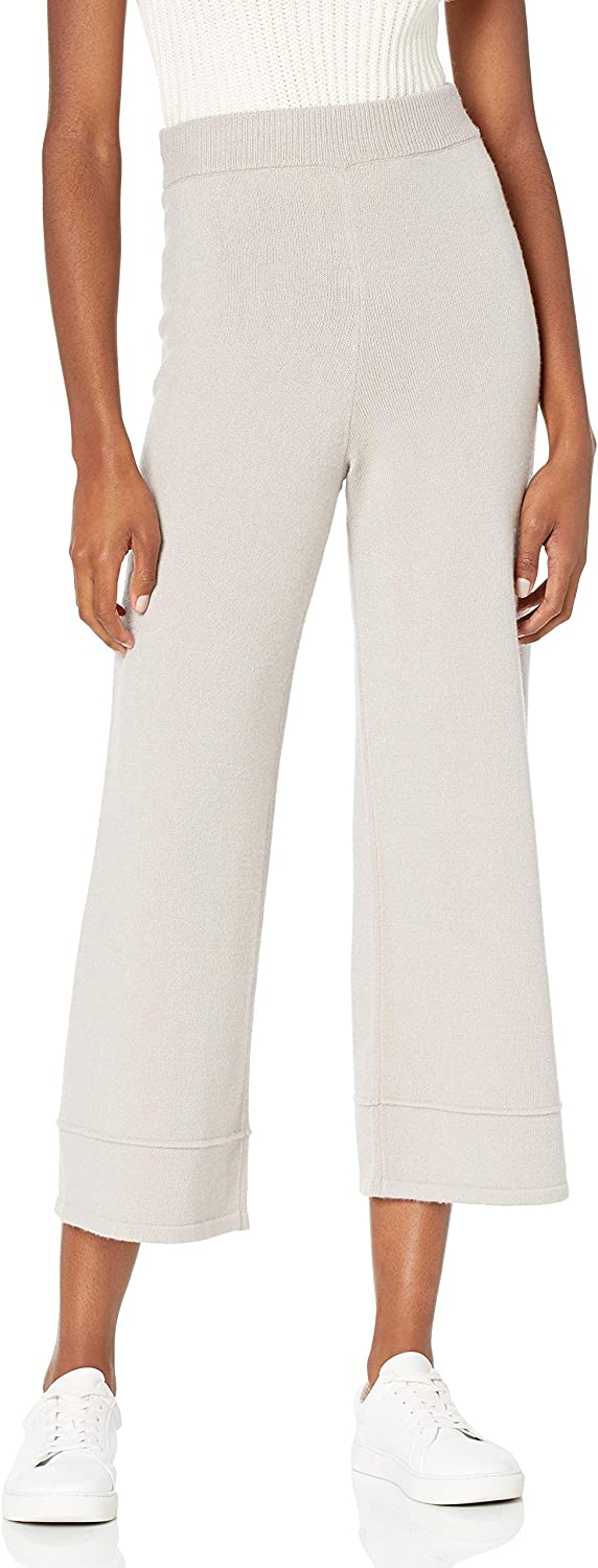 The Drop Women's Bernadette Pull-On Loose-Fit Cropped Sweater Pant