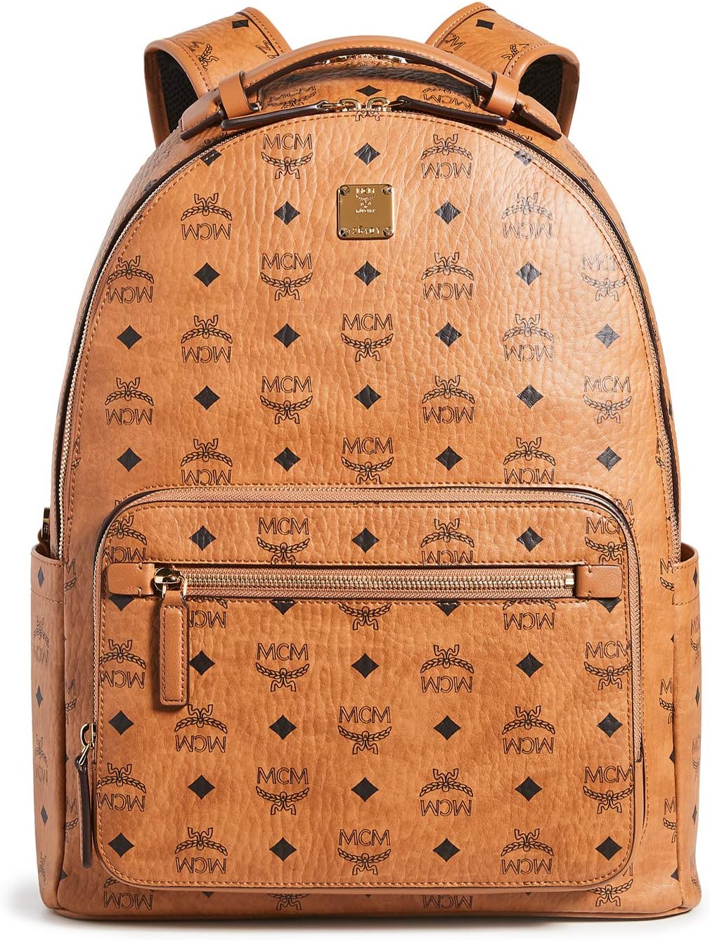 MCM Men's Stark Backpack 40, Cognac, Brown, One Size