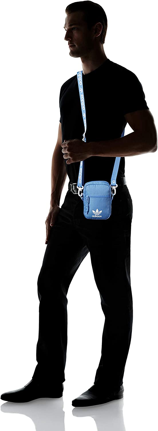 adidas Originals Festival Crossbody Bag， Real Blue， One Size