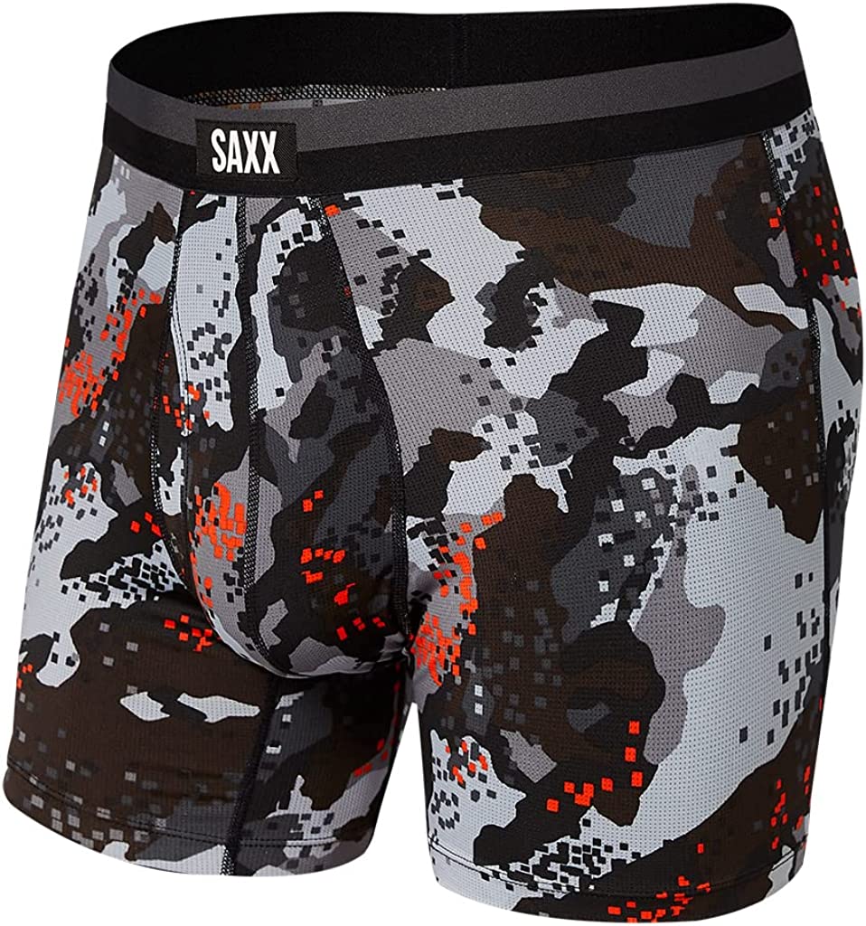 SAXX Men's Underwear - Sport Mesh Boxer Brief Fly with Built-in Pouch Support - Underwear for Men
