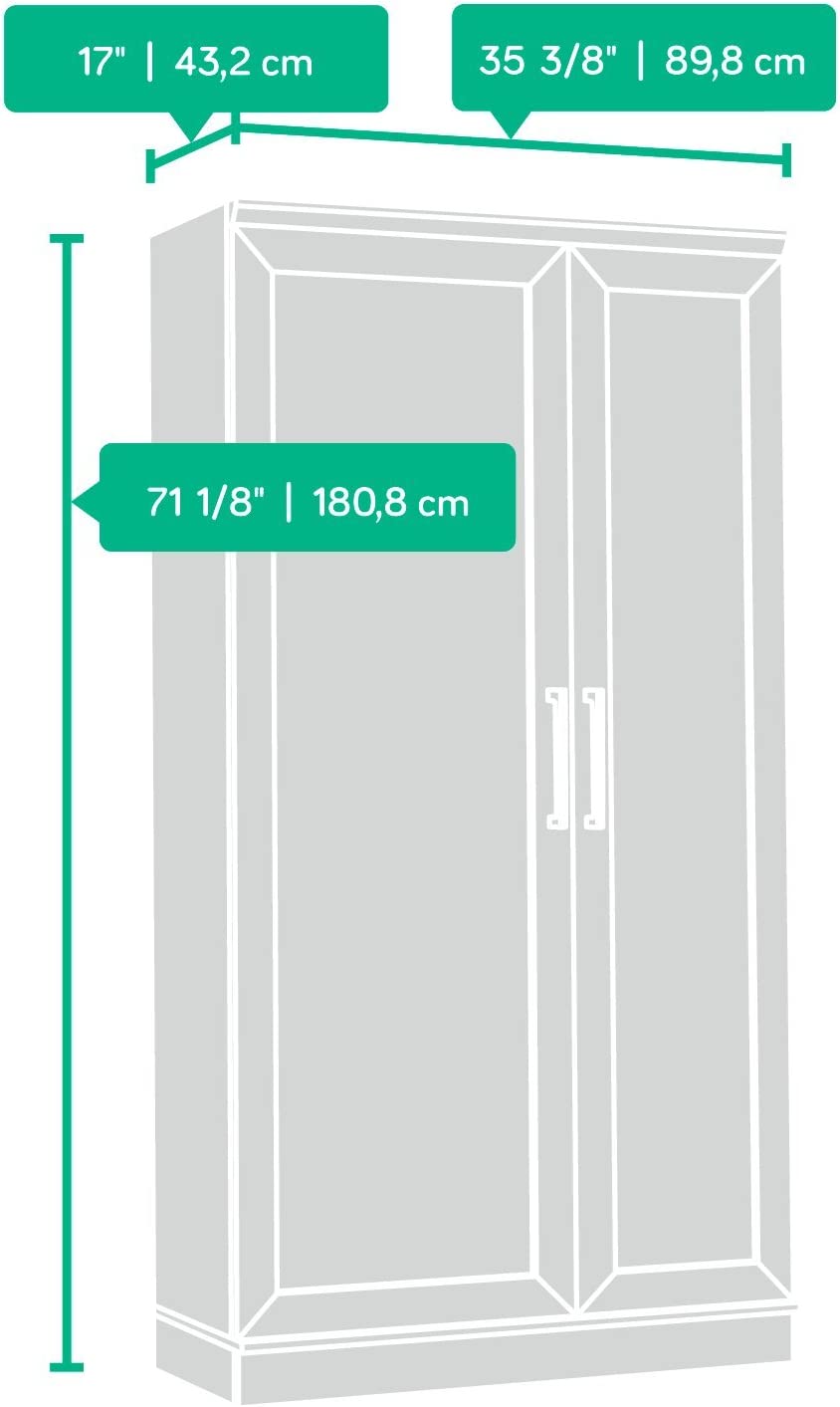 Sauder HomePlus Collection Storage Cabinet， Soft White finish