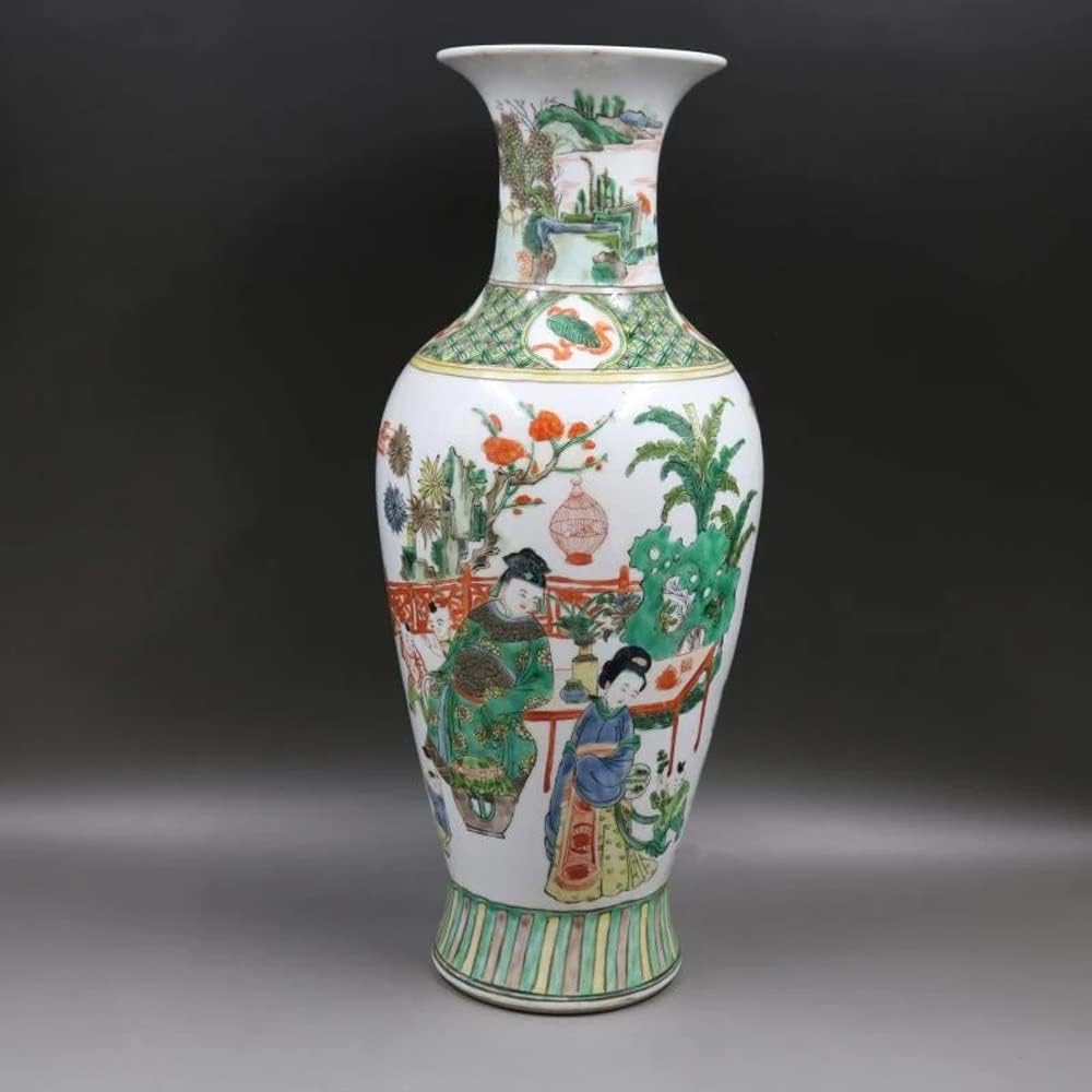 DSHGDJF Jingdezhen Antique Large Ceramic Vasr The Story of Ancient Colorful Figures in Kangxi Period of Qing Dynasty