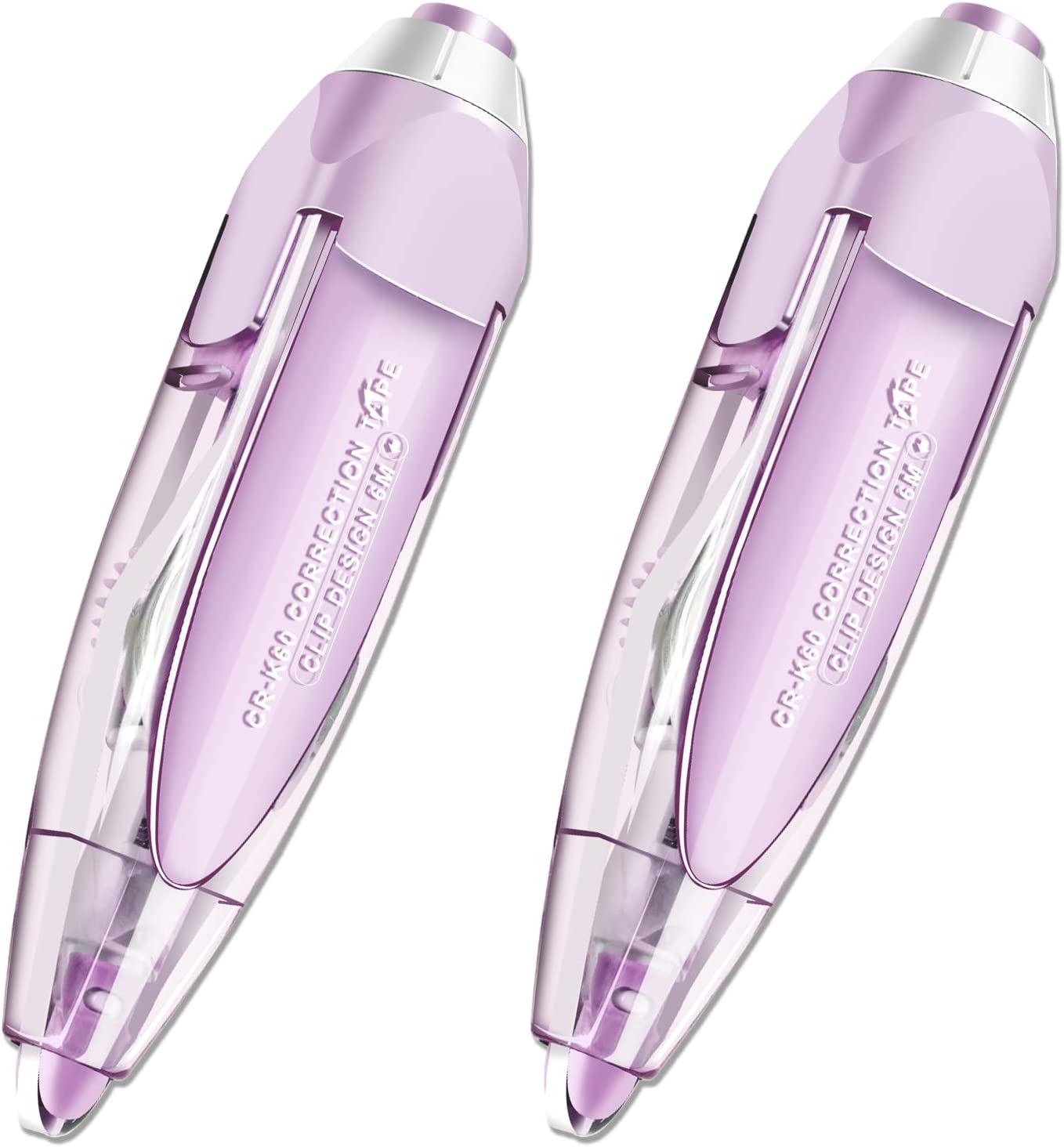 PEONYELF Refillable Retractable Correction Tape, Cute White Out Tape, Easy to Use Applicator for Instant, School Office Students Kids Writing Stationary Supplies, 2 PCS (PE-06)